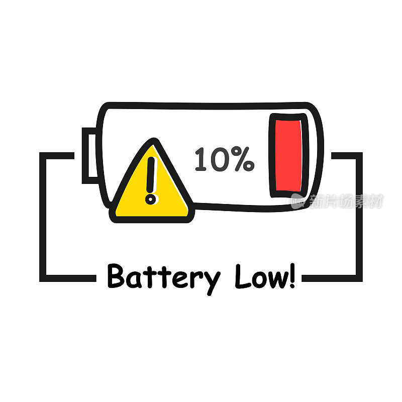 电池充电指示灯图标。矢量图形EPS 10